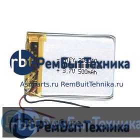 Аккумулятор Li-Pol (батарея) 3*30*40мм 2pin 3.7V/500mAh