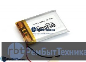 Аккумулятор Li-Pol (батарея) 5.5*25*35мм 2pin 3.7V/430mAh