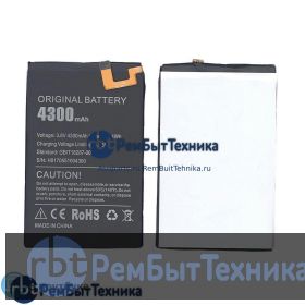 Аккумуляторная батарея для BAT16514300  Doogee Y6 Max 4300mAh 3,8V