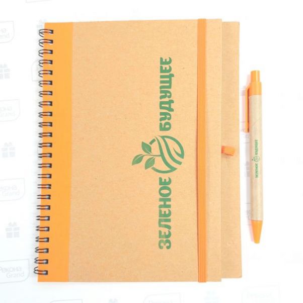 Эко блокноты с логотипом эко проекта