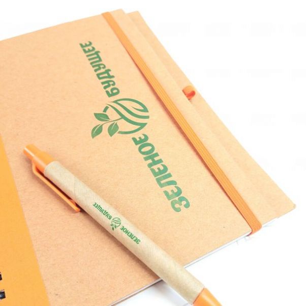 Эко блокноты с логотипом эко проекта