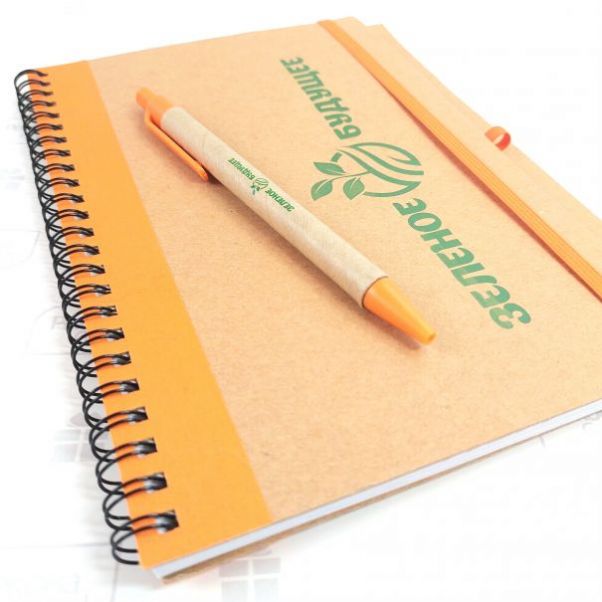 Эко блокноты с логотипом эко проекта