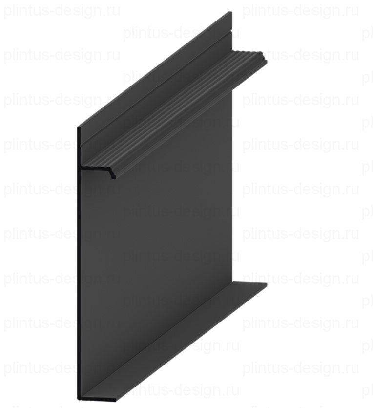 Плинтус скрытого монтажа Pro Design Universal 235 чёрный муар