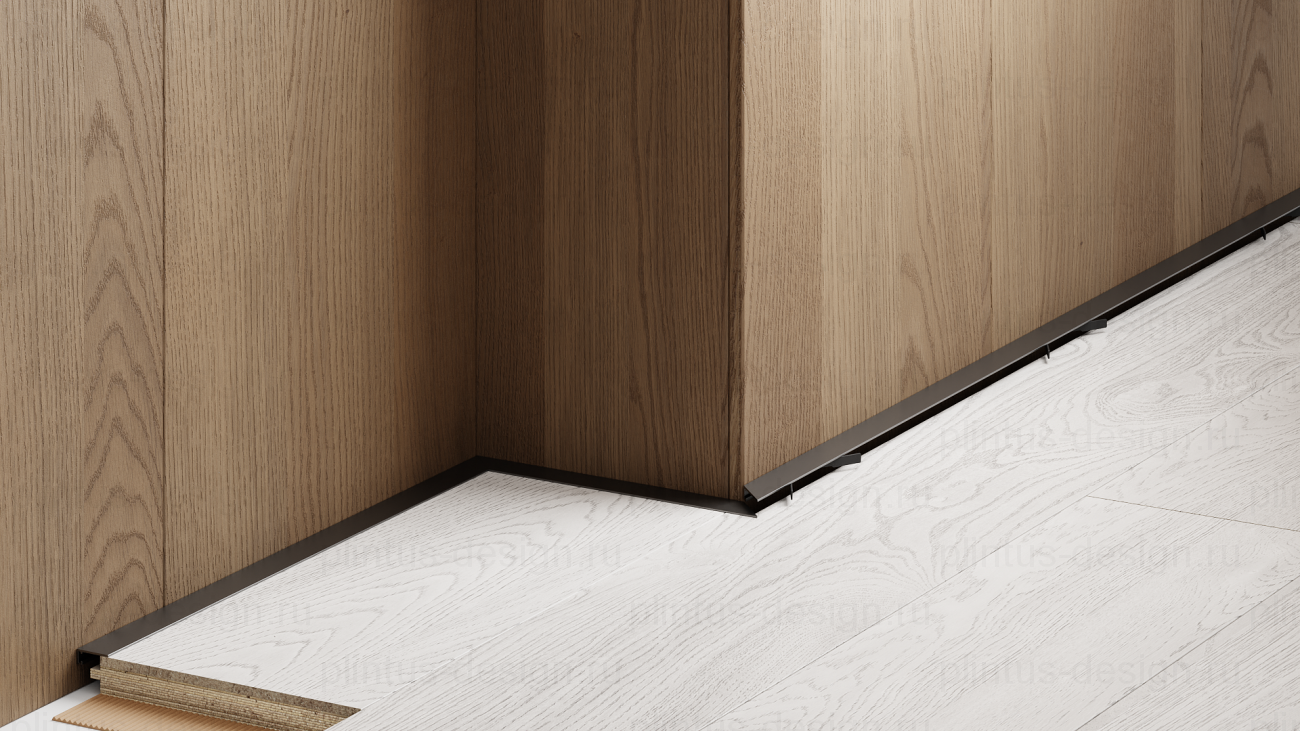 Микроплинтус Лайн Ликорн С-05.25.3 чёрный