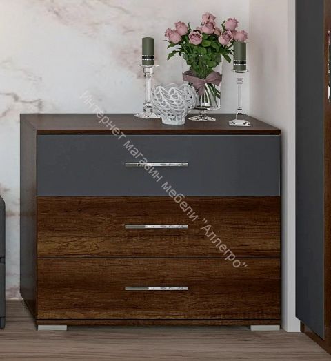 Комод Джолин ПМ 245.06 исп. 3 Графит Софт, Дуб Каньон