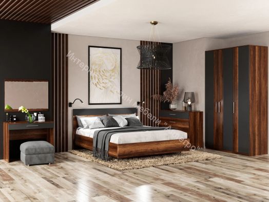 Комод Джолин ПМ 245.07 исп. 3 Графит Софт, Дуб Каньон