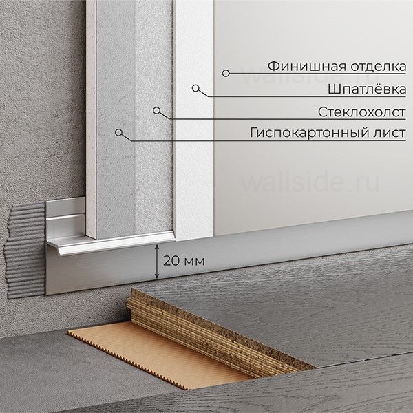 Теневой плинтус FD-04 анодированный