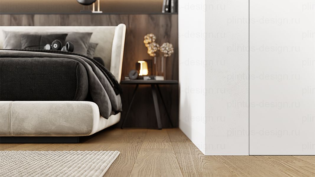 МДФ вставка FD 80 мм в скрытый плинтус, грунт под покраску