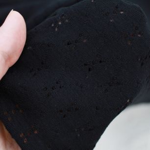 Трикотаж кулирка ажурная черная 50*30 см.