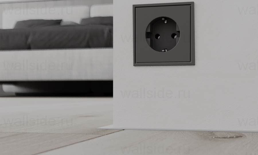 Микроплинтус Лайн Ликорн С-05.25.2 серебристый