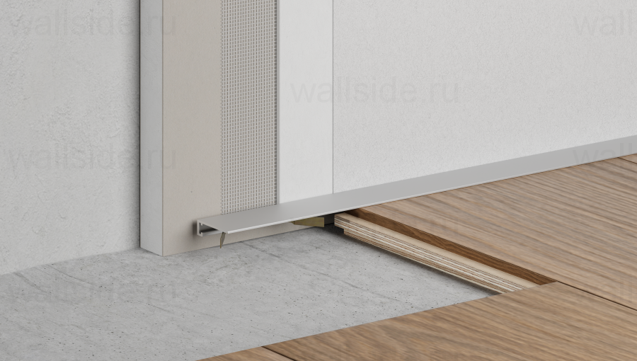 Микроплинтус Лайн Ликорн С-05.25.2 серебристый