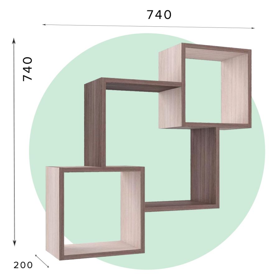 Полка навесная П-16 ЛДСП