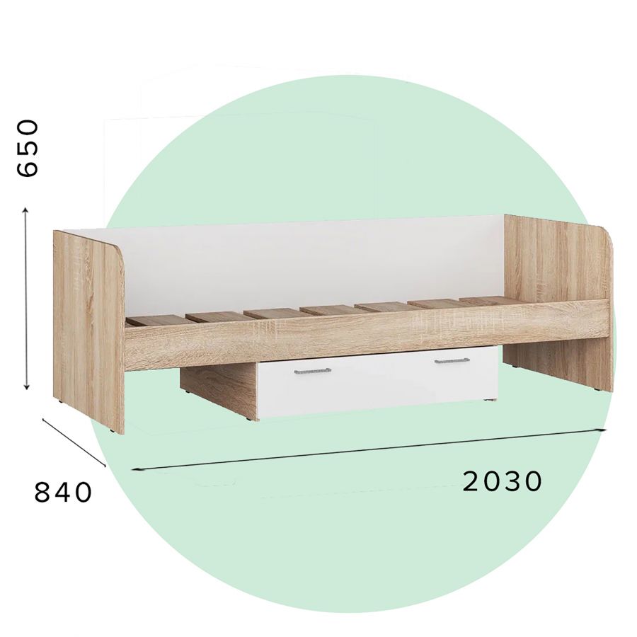Кр-48 Кровать ЛАЙТ х800 ЛДСП