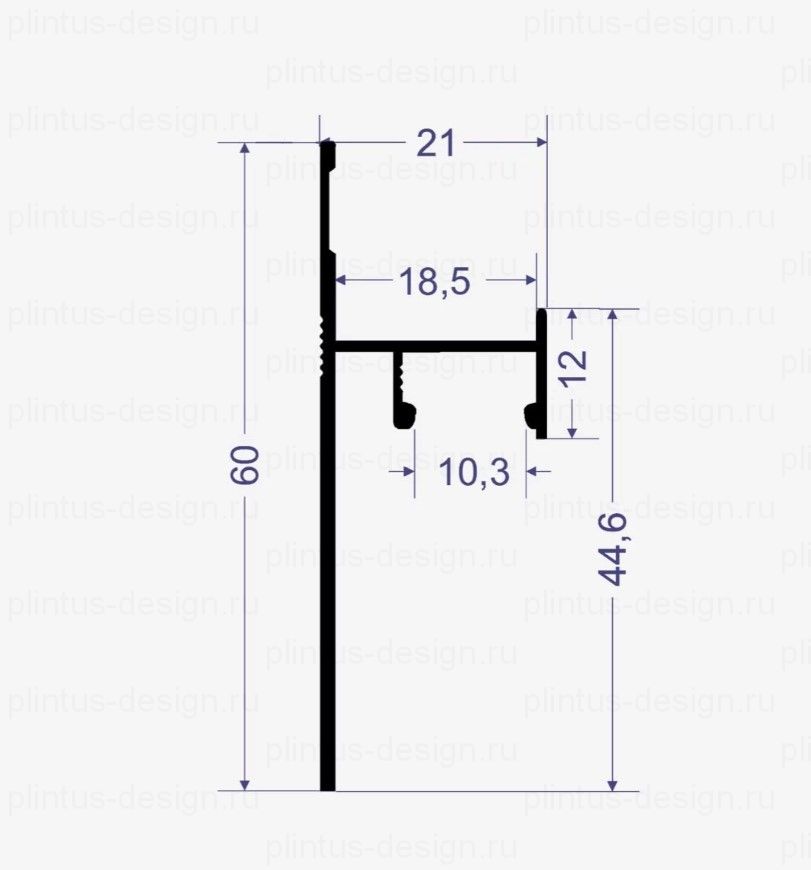 SC 1812 теневой плинтус Line Art