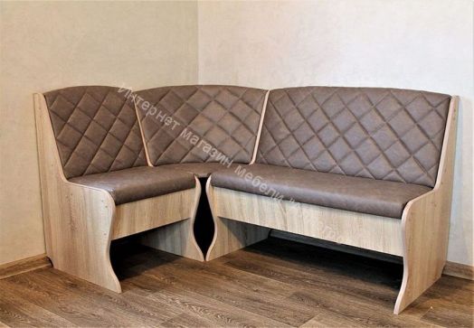 Кухонный уголок Барон 2 (скамья), дуб сонома/замша коричневая