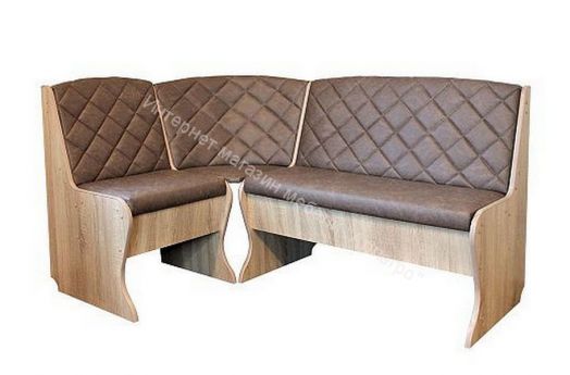 Кухонный уголок Барон 2 (скамья), дуб сонома/замша коричневая