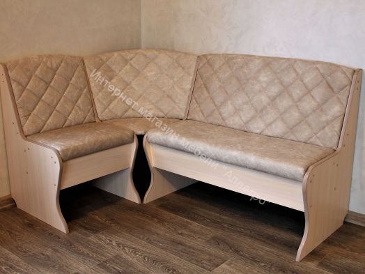 Кухонный уголок Барон 2 (скамья), млечный дуб/замша бежевая