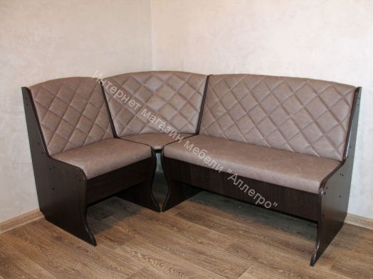 Кухонный уголок Барон 2 (скамья), венге/замша коричневая