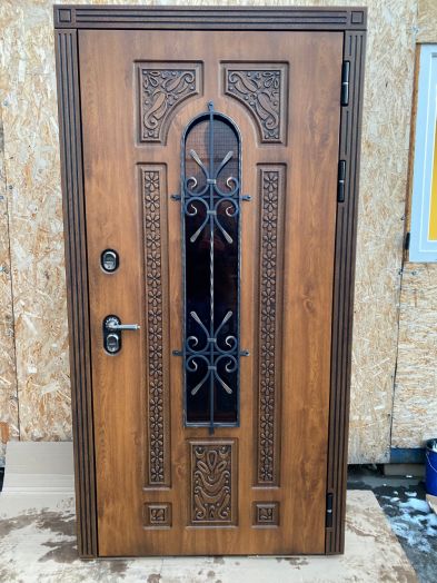 Дверь входная Termo-door Лацио с терморазрывом Белая 3К Винорит Орех Дуб