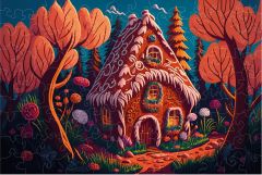 Деревянный пазл Пряничный домик