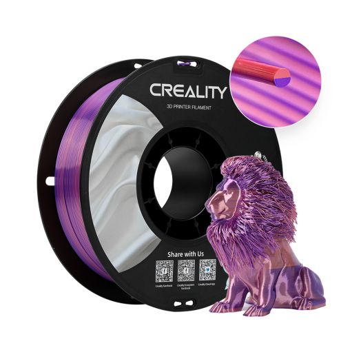 PLA Пластик для 3Д принтеров CREALITY CR-Silk 1.75mm 1кг Розово-фиолетовый