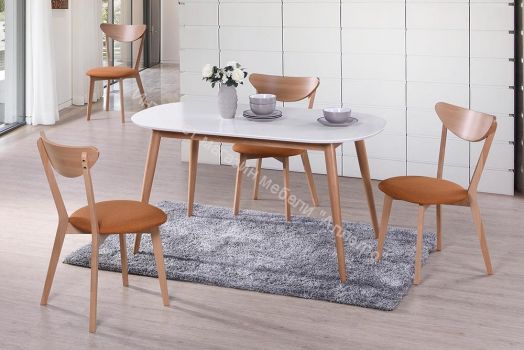 Стол обеденный MAX (Макс) 10462 Белый/Натуральный