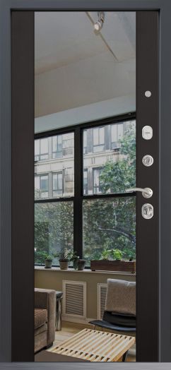 Входная дверь Command Doors Геометрия Зеркало Венге