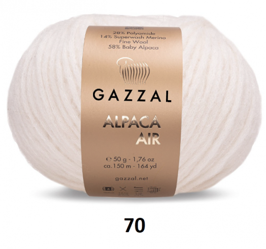 Пряжа Alpaca Air  Gazzal (GAA)