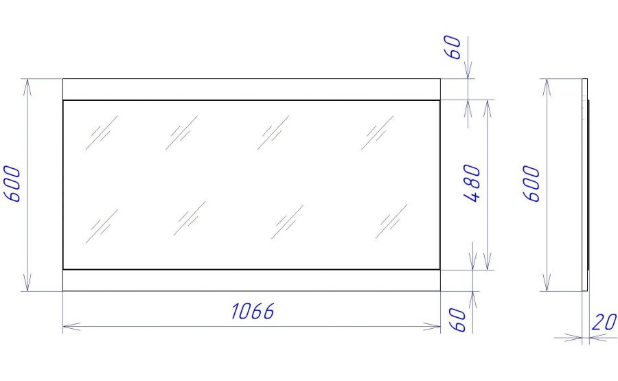 Зеркало малое "Гарда"