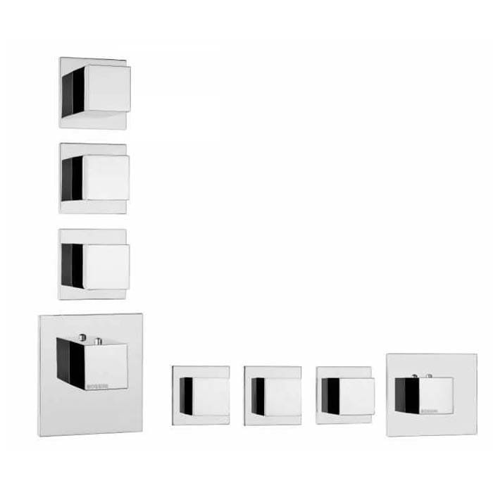 Изображение Внешняя квадратная часть термостатического смесителя Bossini для душа на 3, 4, 5 или 6 выходов Z032205