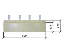 Бетонная панель сайдинга «Гладкая» с оцинкованными закладными для фасада дома