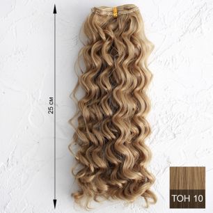 Трессы для создания причеcки куклам - Мелкие кудри пепельно русые 25 СМ