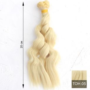 Трессы для создания причеcки куклам - волны Блонд, 20 СМ