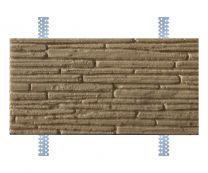 Бетонная цокольная плитка «Васса» №1 с оцинкованными закладными для облицовки стен дома