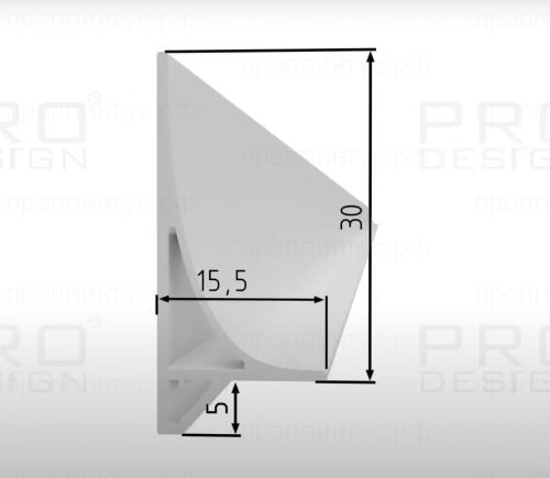 Плинтус Pro Design Corner L 584 Белый муар