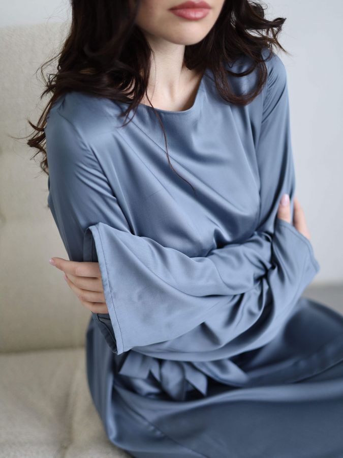 Платье Bambù из бамбука пыльно-синий