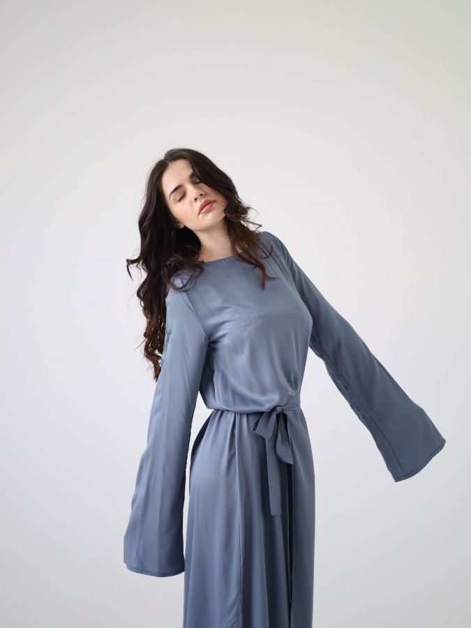 Платье Bambù из бамбука пыльно-синий