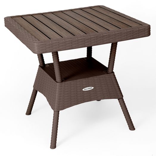ЭКВ-004 Стол квадратный Rattan Шоколад