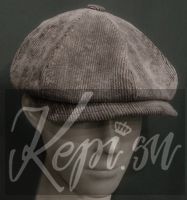 Кепка вельветовая восьмиклинка Velveteen коричневая