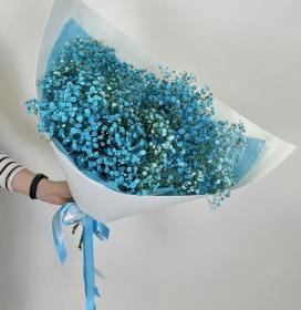 Букет из 9 голубых гипсофил