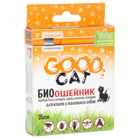 Ошейник от паразитов для кошек Good Cat БИОошейник оранжевый 35 см