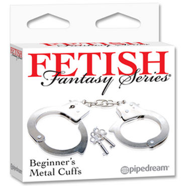 Наручники металлические с ключами Pipedream Beginners Cuffs