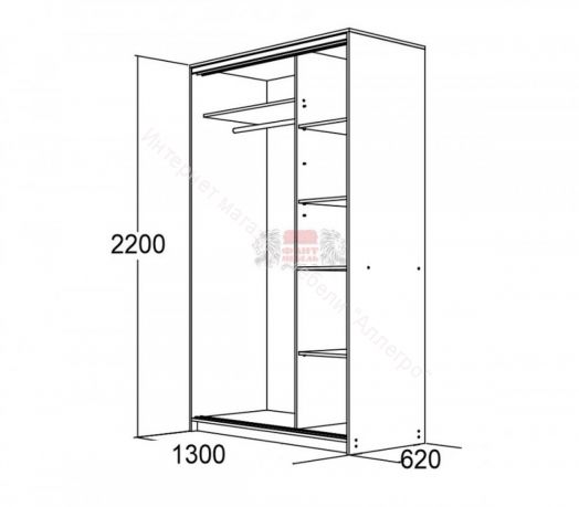 Шкаф-купе "Мираж 13.2" (620)