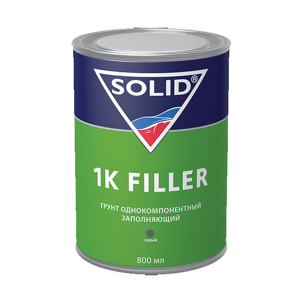 Solid 1K FILLER Однокомпонентный грунт, серый, 800мл.