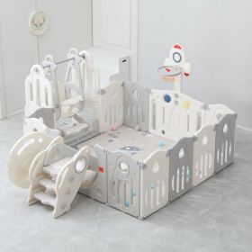 Манеж Unix Kids Supreme Space 200x240 Grey с качелями PPSUSP18GRYSW