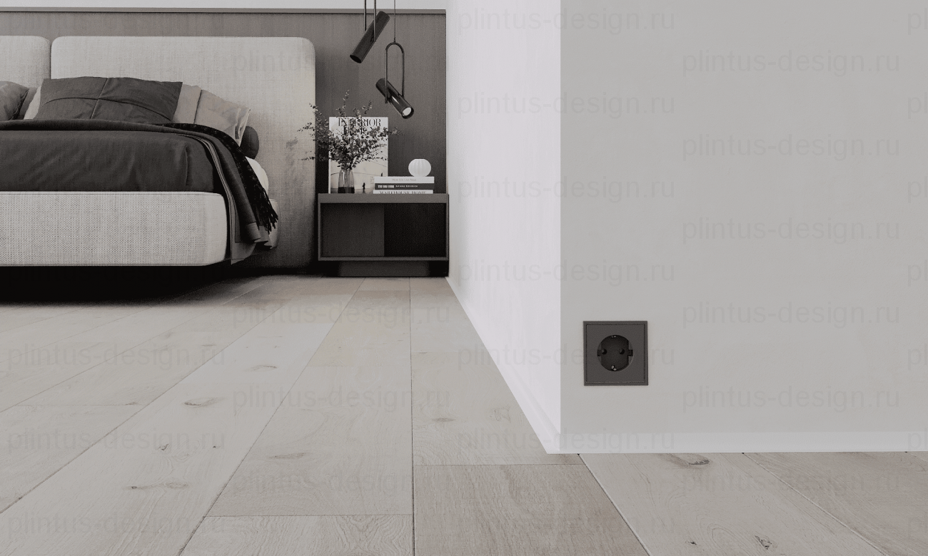 Микроплинтус Лайн Ликорн С-05.25.4 L-образный белый