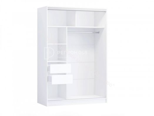 Шкаф-купе "Альянс 10" 1700 с зеркалами Белый (Регион 058)