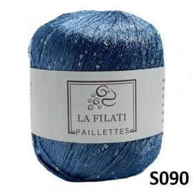 Пряжа  La Filati PAILLETTES 071 светло-серый
