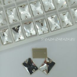 НЕТ_DeLuxe Пришивные Стразы Crystal Прямоугольник 13*18 мм