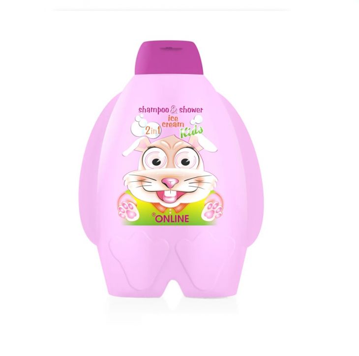 Online kids 2в1 ICE CREAM детский шампунь без слёзок 300 мл